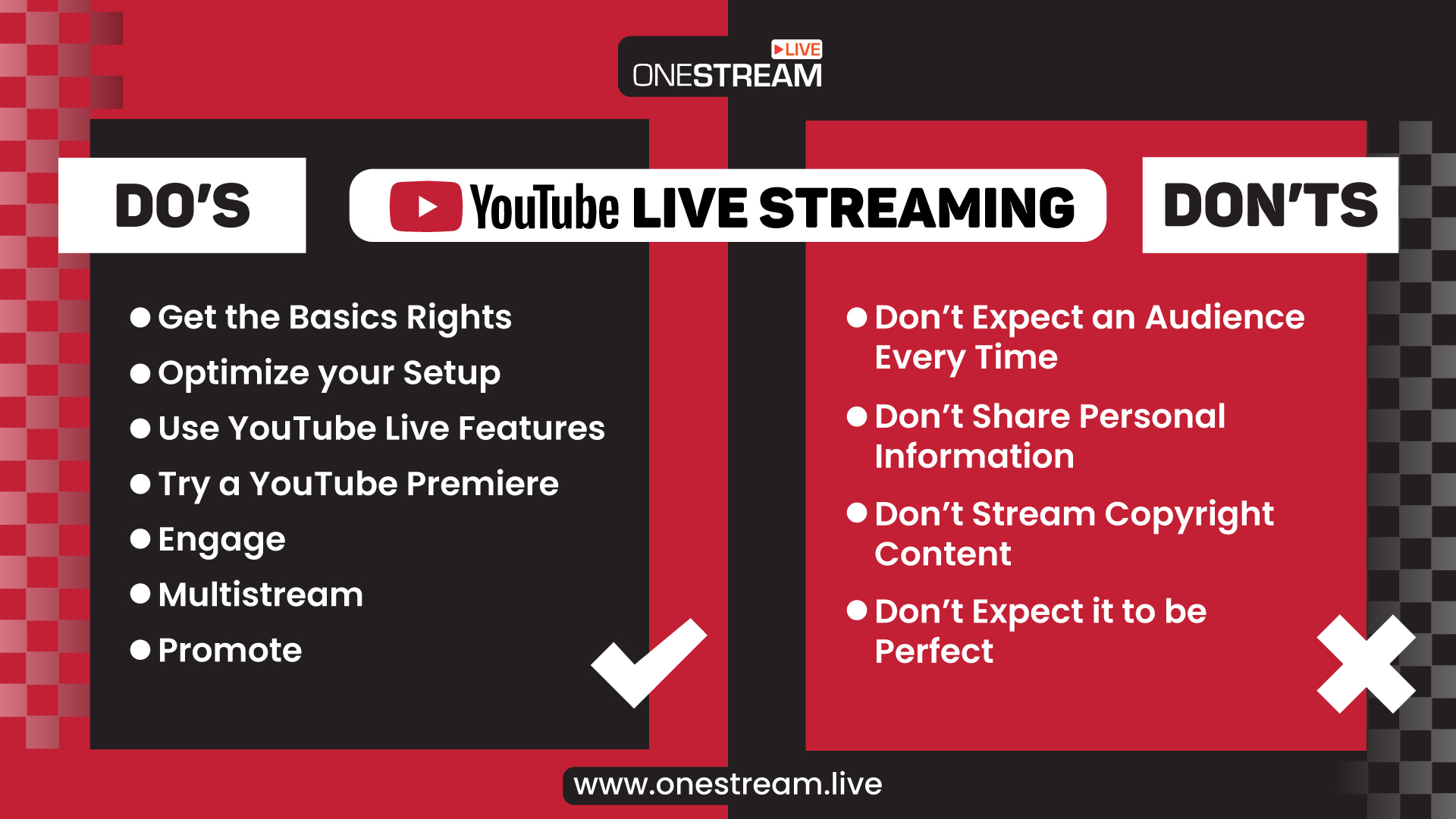 YouTube Live Do's & Dont's